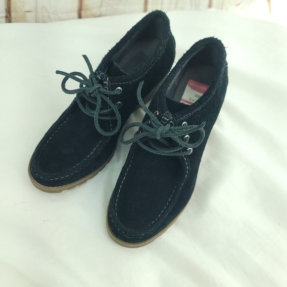 Sperry Womens Stella Keel STS96140 Black Leather Lace Up Ankle Booties Size 7.5M - Picture 1 of 15